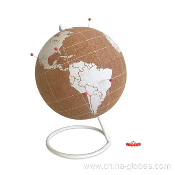 Decor Mini Cork Board Globe with World Map